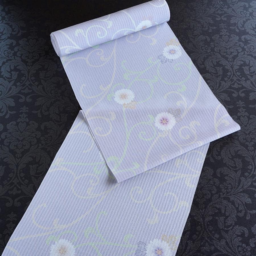 小紋　華唐草　淡藤色　着尺　反物　正絹　丹後ちりめん　在庫保管品 小紋 華唐草 淡藤色 着尺 反物 正絹 丹後ちりめ 小紋華唐草淡